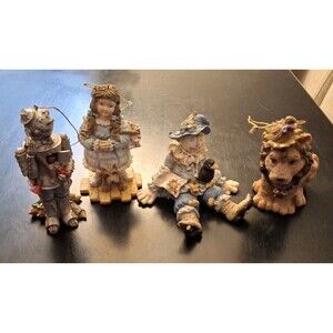 Set of 4 Vintage 1990s Smithsonian Institution Wizard of Oz Ornaments Figurines